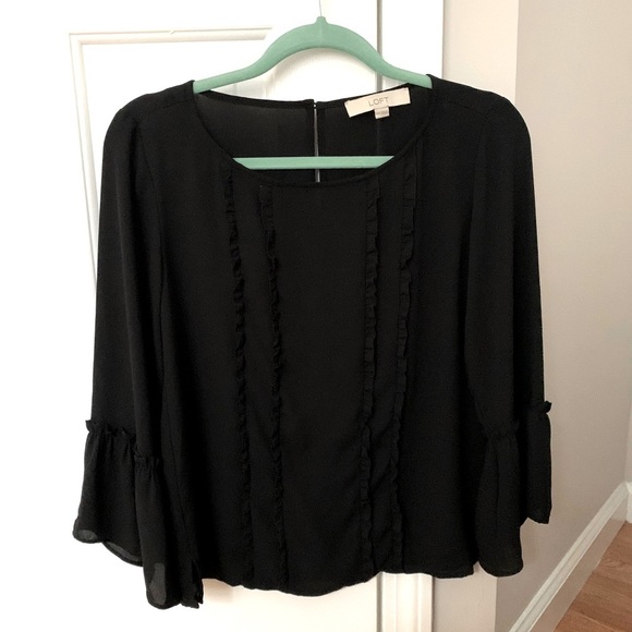 LOFT Bell Sleeve Blouse - Picture 4 of 8